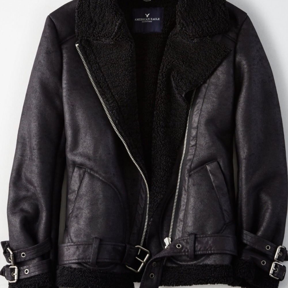 Faux-suede Moto Jacket